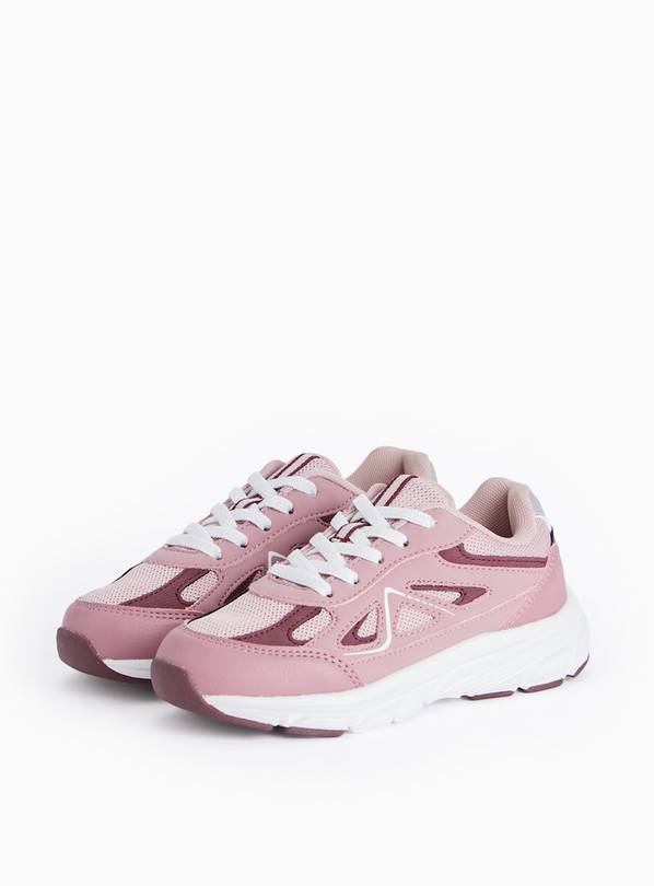 Pink Tonal Retro Sporty Trainers  11 Infant